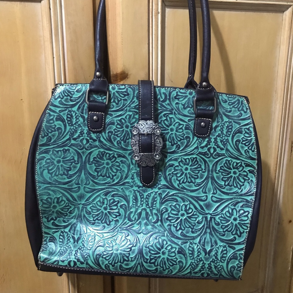 Turquoise Western Purse
